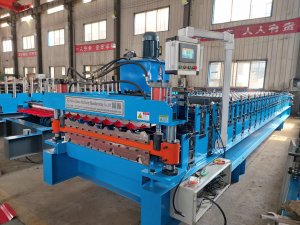 PV4-PV8 Double layer IBR roofing sheet roll forming machine for Oscar